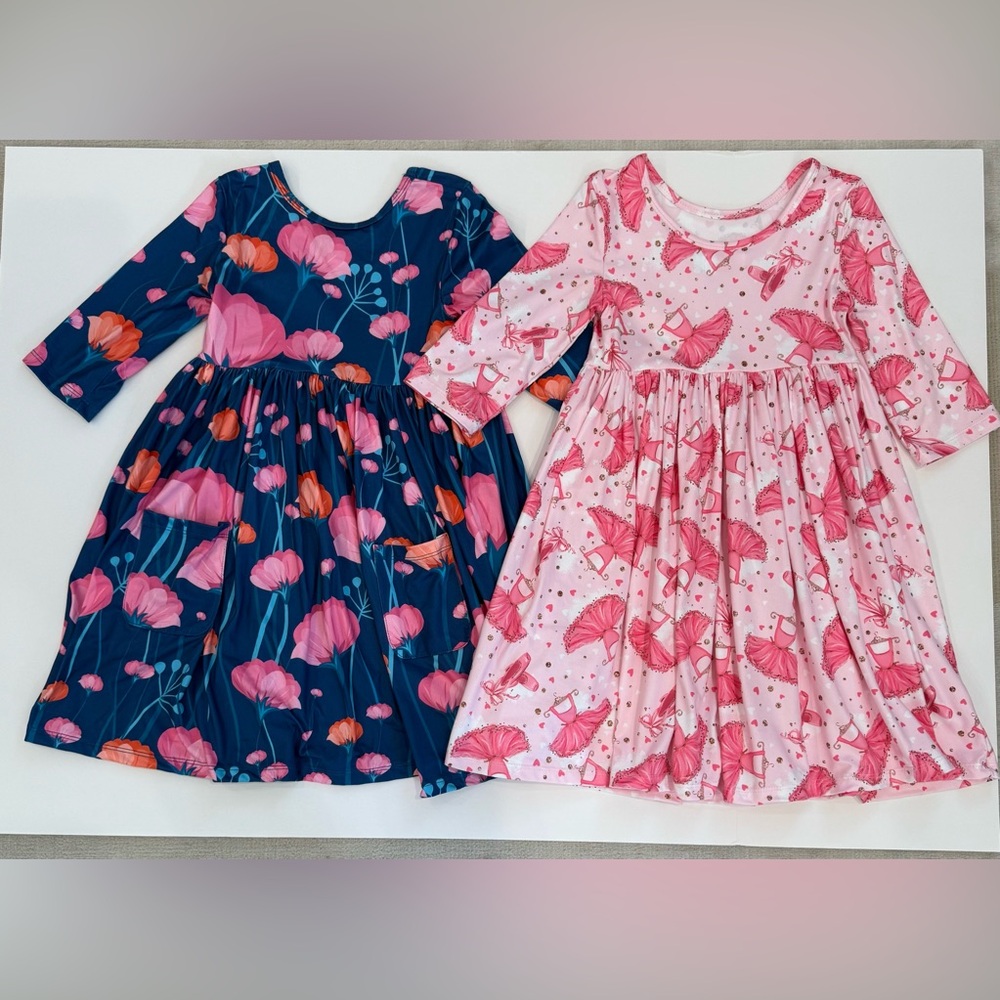 Mila & Rose pocket twirl dress Girls size 5-6 NWOT